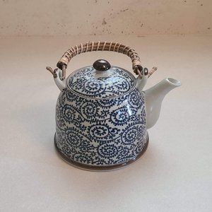 Blue Patterned Tea Pot